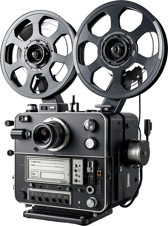 Projektor kinowy 35 mm z dwiema szpulami