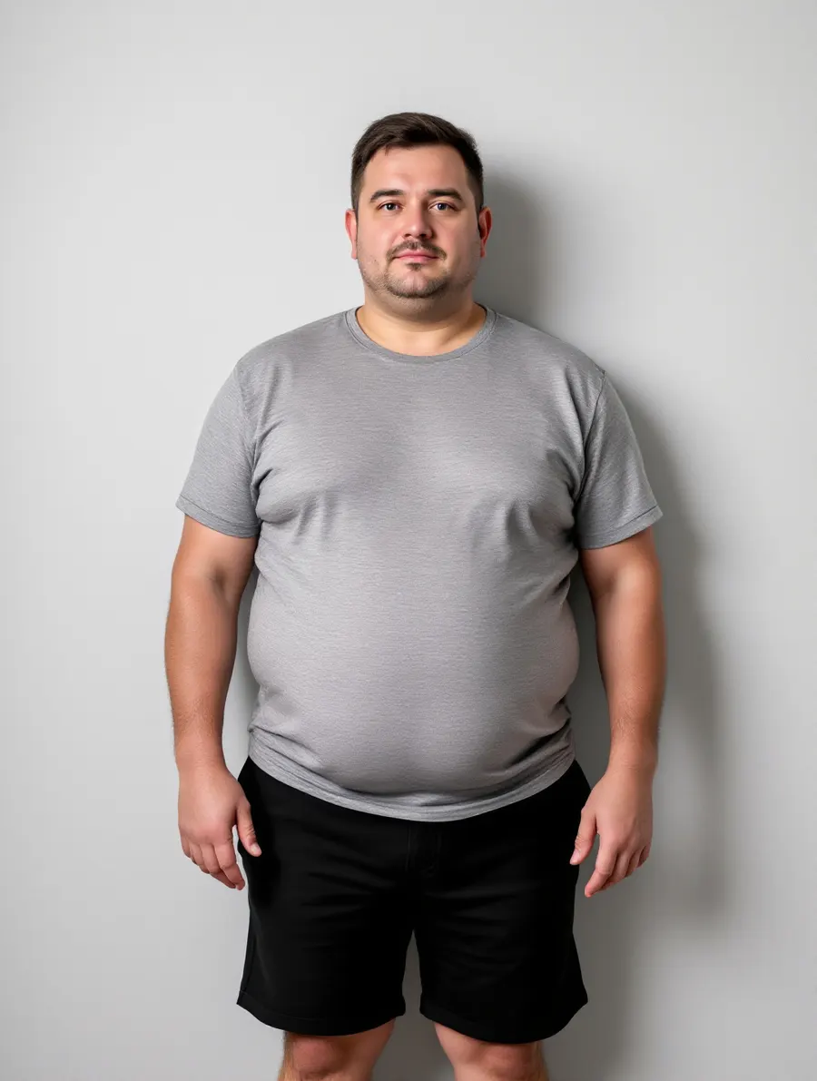 Tomek przed rozpoczęciem coachingu, zdjęcie kontrolne na jasnym tle