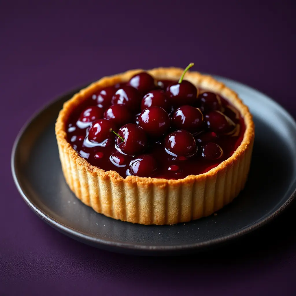 Tarta z wiśniami na kremie waniliowym