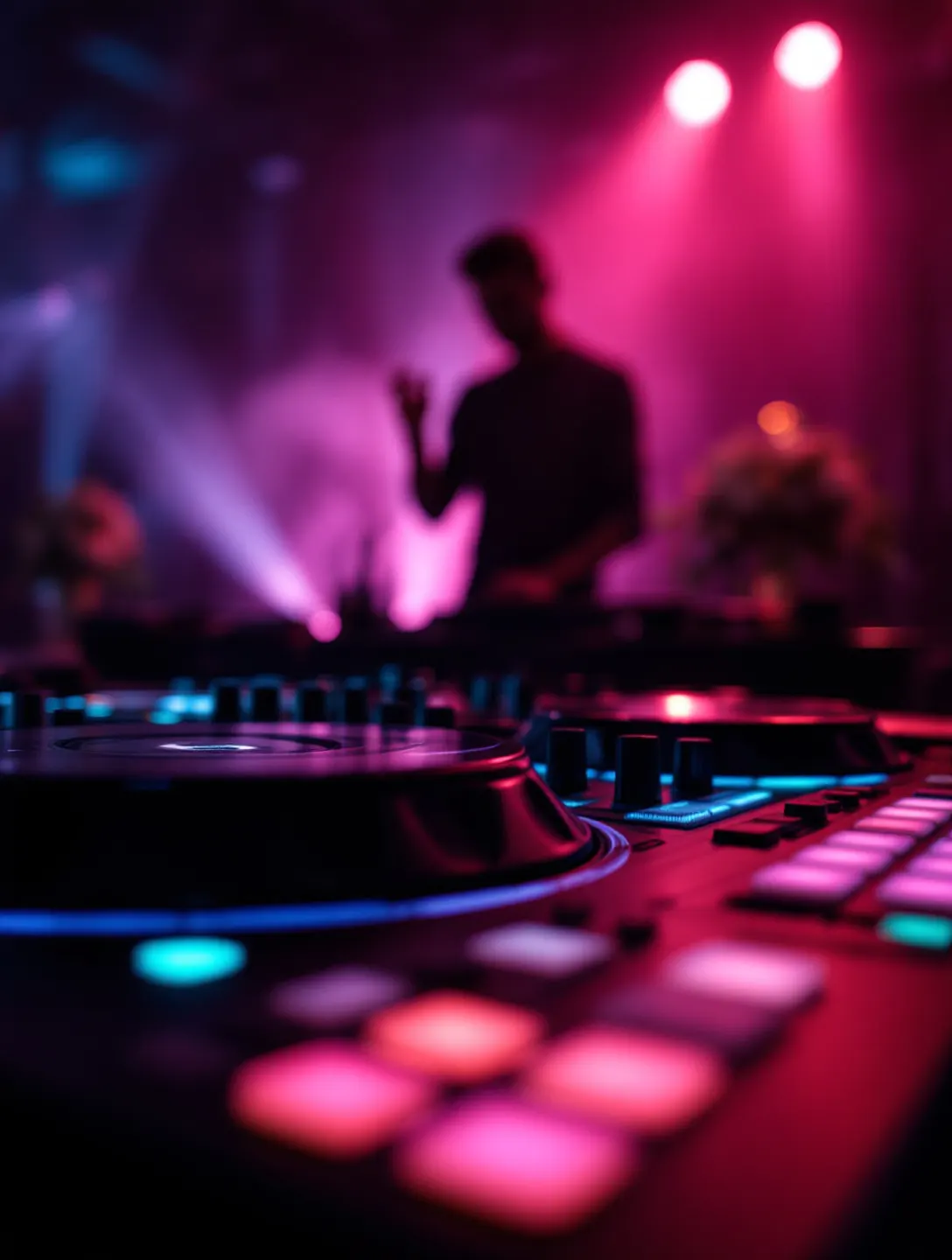 Konsoleta DJ z podświetlanymi padami